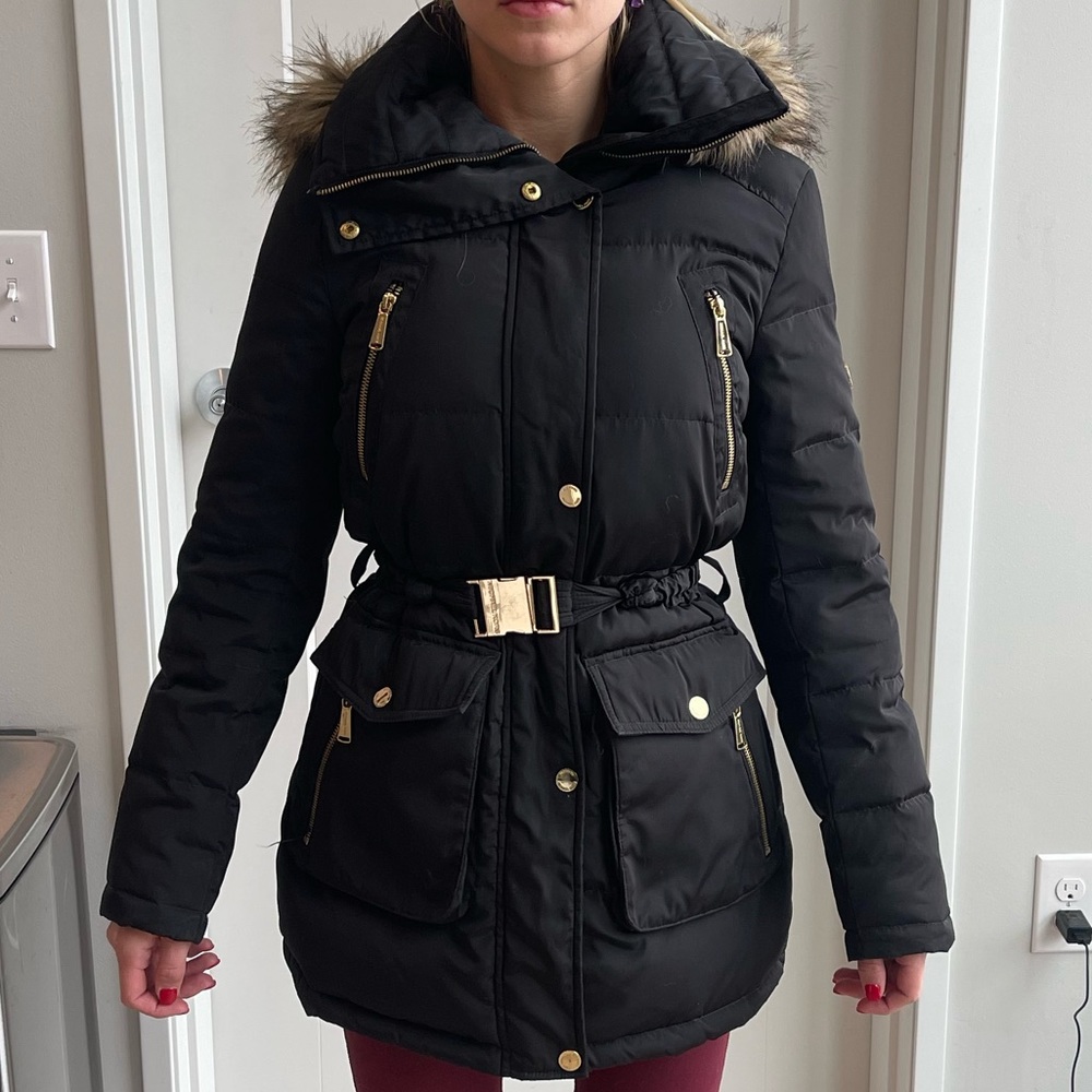 XS Michael Kors Down Faux Fur Jacket